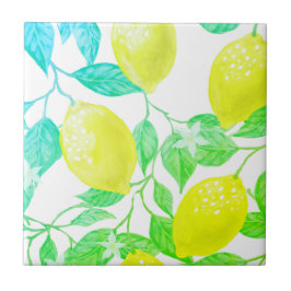 Prachtige waterverf-citroen tegeltje