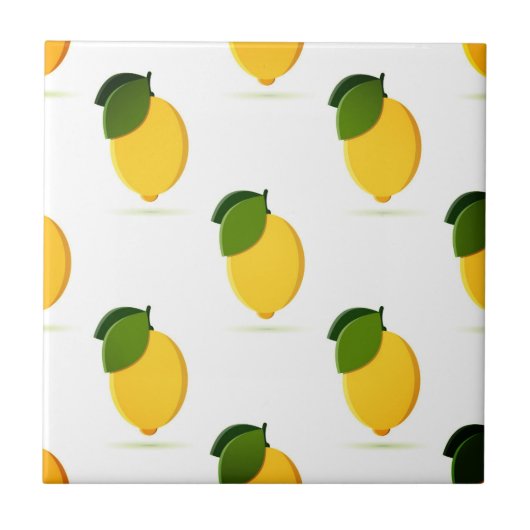 Prachtige waterverf-citroen tegeltje (Voorkant)