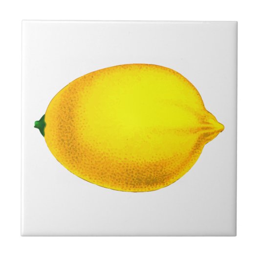 Prachtige waterverf-citroen tegeltje (Voorkant)