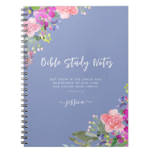 Prachtige Waterverf Floral Bible Study Notitieboek