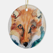 Prachtige Waterverf Fox-keramisch Ornament (Links)