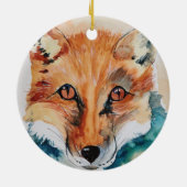 Prachtige Waterverf Fox-keramisch Ornament (Achterkant)