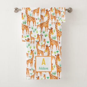 Prachtige Waterverf Giraffe Dier op maat Bad Handdoek