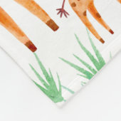 Prachtige Waterverf Giraffe Dier op maat Fleece Deken (Hoek)
