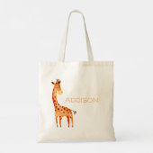 Prachtige Waterverf Giraffe Dier op maat Tote Bag (Achterkant)