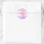 Prachtige Waterverf Glitter Dank u wel Ronde Sticker (Tas)