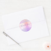 Prachtige Waterverf Glitter Dank u wel Ronde Sticker (Envelop)