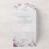 Prachtige waterverf herfst Bloemen All In One Uitnodiging (Buitenkant)