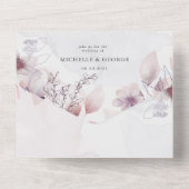 Prachtige waterverf herfst Bloemen All In One Uitnodiging (Achterkant)