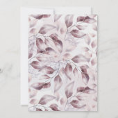 Prachtige waterverf herfst bloemenbruiloft uitnodi kaart (Achterkant)