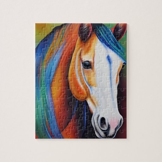 Prachtige Waterverf Horse Jigzaag Puzzle Legpuzzel (Verticaal)