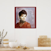 Prachtige Waterverf Ida B Wells & Quote Portret Poster (Keuken)