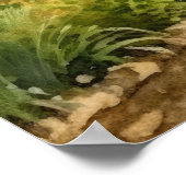 Prachtige Waterverf in de Cotswolds Travel Poster (Hoek)