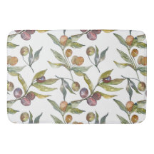 Prachtige Waterverf Italiaans olijfmotief wit