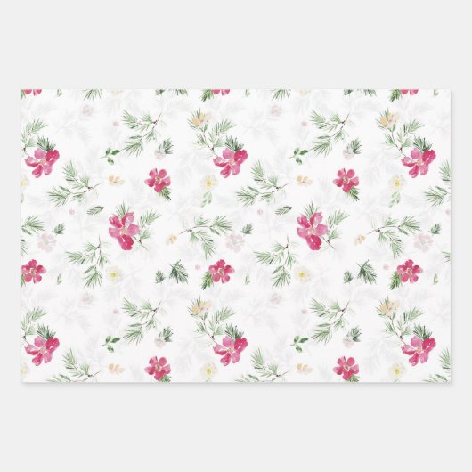 Prachtige Waterverf kerstventilator Inpakpapier Vel (Voorkant 2)