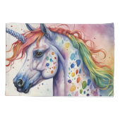 Prachtige Waterverf Kleurrijke Appaloosa Eenhoorn Kussensloop (Achterkant)