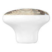 Prachtige Waterverf Lake Dock Scene Keramische Knop (Zijkant)