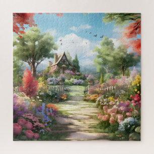 Prachtige Waterverf land tuin Legpuzzel