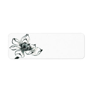 Prachtige Waterverf Lotus Blank-labels voor vrede Etiket