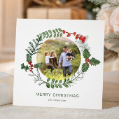 Prachtige Waterverf met kerstfeest Feestdagenkaart