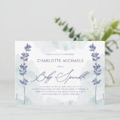 Prachtige Waterverf met  Script Baby Sprinkle Kaart (Staand voorkant)