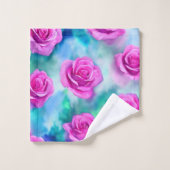 Prachtige Waterverf Modern Roze Collectie Bad Handdoek (Wasdoekje)