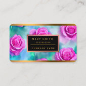 Prachtige Waterverf Modern Roze Collectie Visitekaartje (Voorkant)