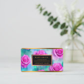 Prachtige Waterverf Modern Roze Collectie Visitekaartje (Staand voorkant)