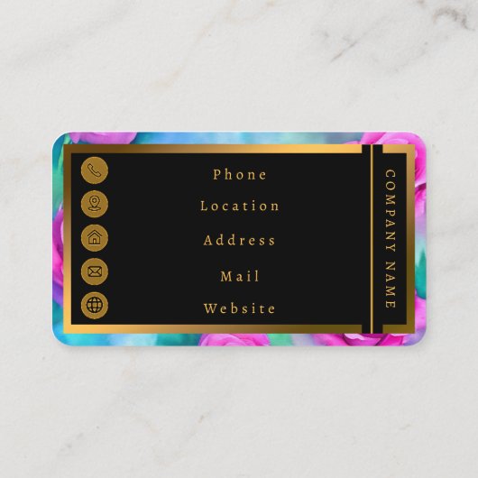 Prachtige Waterverf Modern Roze Collectie Visitekaartje (Achterkant)