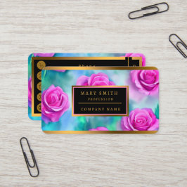 Prachtige Waterverf Modern Roze Collectie Visitekaartje