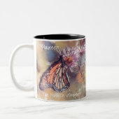 Prachtige Waterverf Monarch Butterfly Whisperer Tweekleurige Koffiemok (Links)