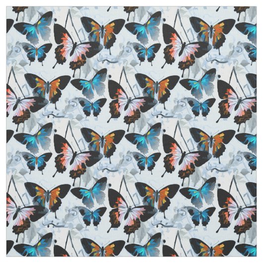 Prachtige Waterverf Morpho Butterfly Artwork Stof (Swatch)