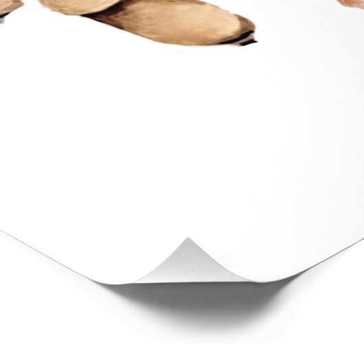 Prachtige waterverf najaarspoot van bladeren foto afdruk (Hoek)