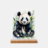 Prachtige Waterverf Panda Beer Acryl Bord (Voorkant)
