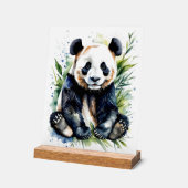 Prachtige Waterverf Panda Beer Acryl Bord (Hoek)