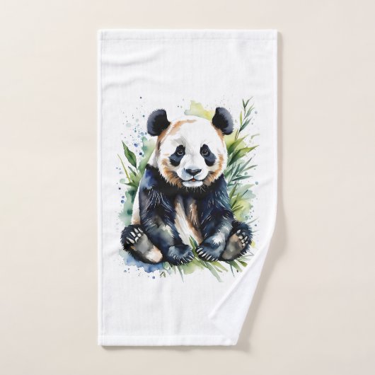 Prachtige Waterverf Panda Beer Bad Handdoek (Handdoek)