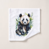 Prachtige Waterverf Panda Beer Bad Handdoek (Wasdoekje)