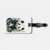 Prachtige Waterverf Panda Beer Bagagelabel (Achterkant horizontaal)
