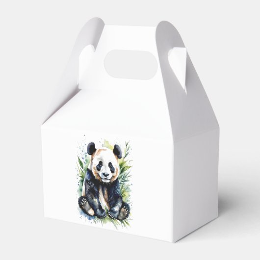 Prachtige Waterverf Panda Beer Bedankdoosjes (Voorkant Zijde)