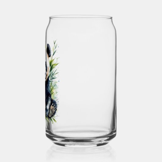 Prachtige Waterverf Panda Beer Blikvorm Glas (Links)