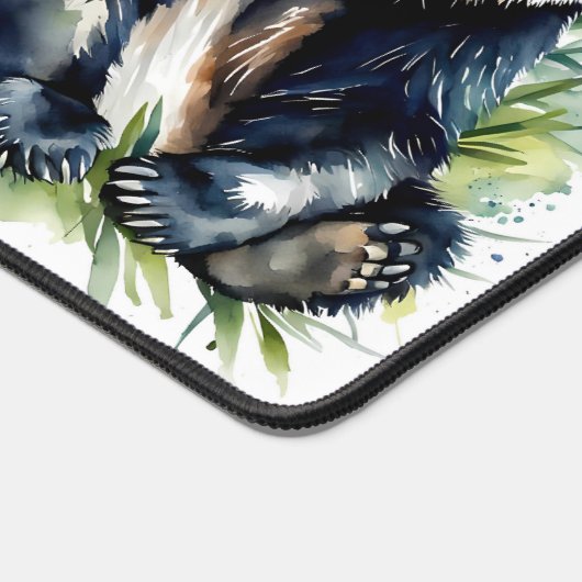 Prachtige Waterverf Panda Beer Bureaumat (Hoek)