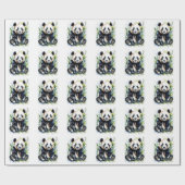 Prachtige Waterverf Panda Beer Cadeaupapier (Vlak)