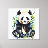 Prachtige Waterverf Panda Beer Canvas Afdruk (Voorkant)
