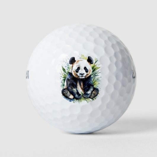 Prachtige Waterverf Panda Beer Golfballen (Voorkant)