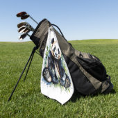 Prachtige Waterverf Panda Beer Golfhanddoek (Groen)