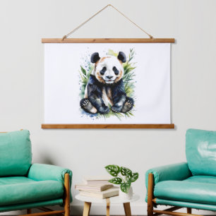 Prachtige Waterverf Panda Beer Hangend Wandkleed