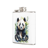 Prachtige Waterverf Panda Beer Heupfles (Links)