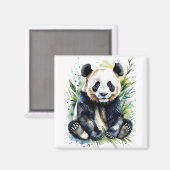 Prachtige Waterverf Panda Beer Magneet (Voorkant / Achterkant)
