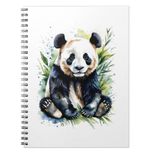 Prachtige Waterverf Panda Beer Notitieboek