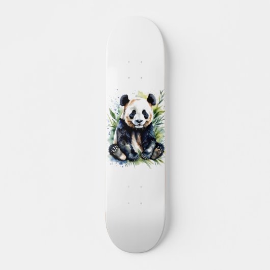 Prachtige Waterverf Panda Beer Persoonlijk Skateboard (Voorkant)